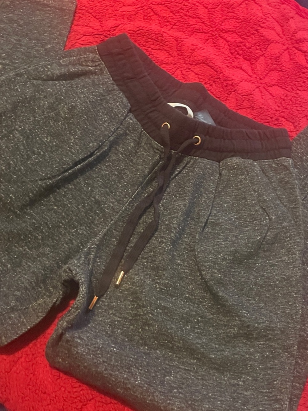 H&M Dark Black & White Track Joggers